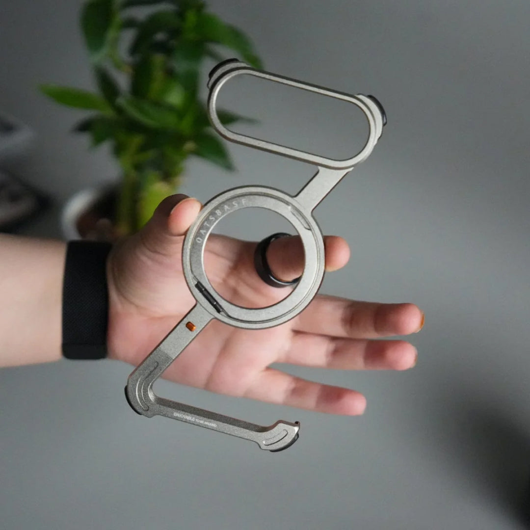 iPhone 17 Air Z Bracket MagSafe Case with 360° Ring - Silver