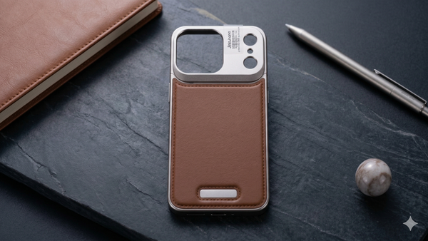 Premium Leather Phone Case with Magnetic Perfume Metal Case | Slim Luxury Design