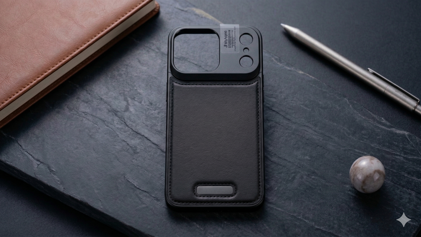 Premium Leather Phone Case with Magnetic Perfume Metal Case | Slim Luxury Design