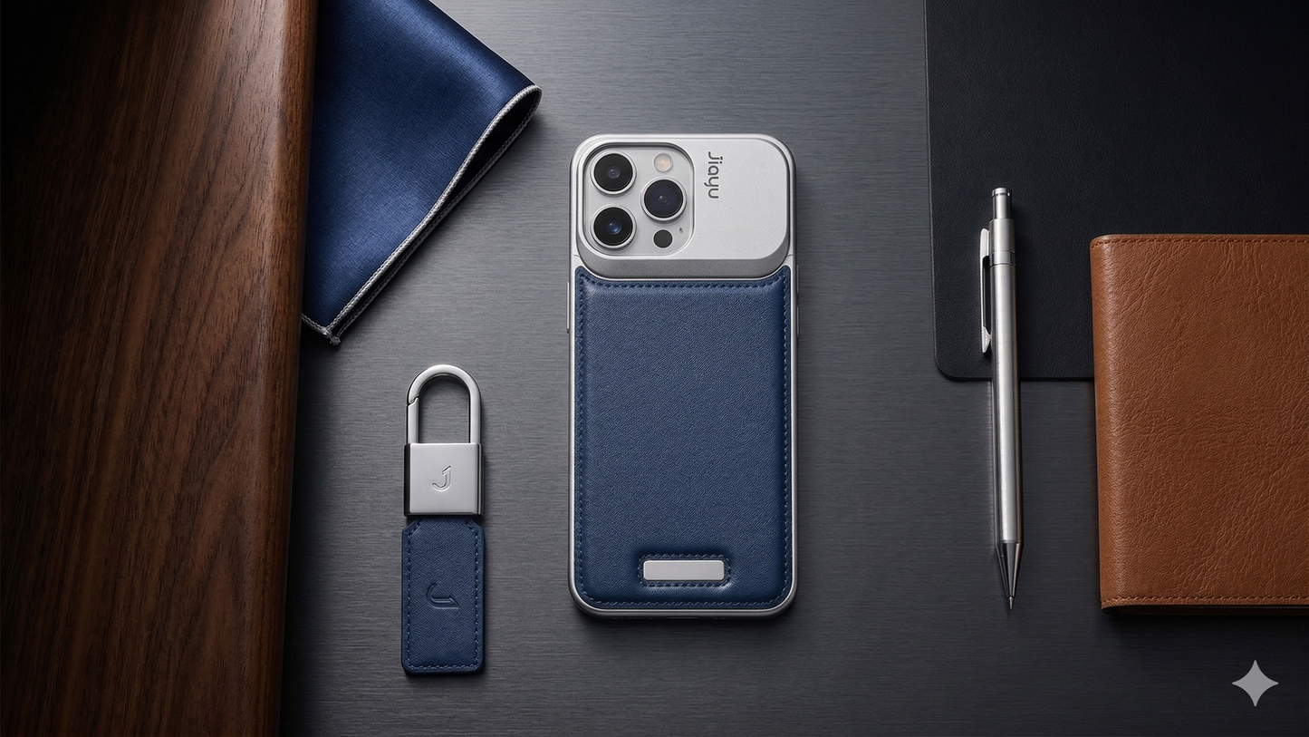 Premium Leather Phone Case with Magnetic Perfume Metal Case | Slim Luxury Design