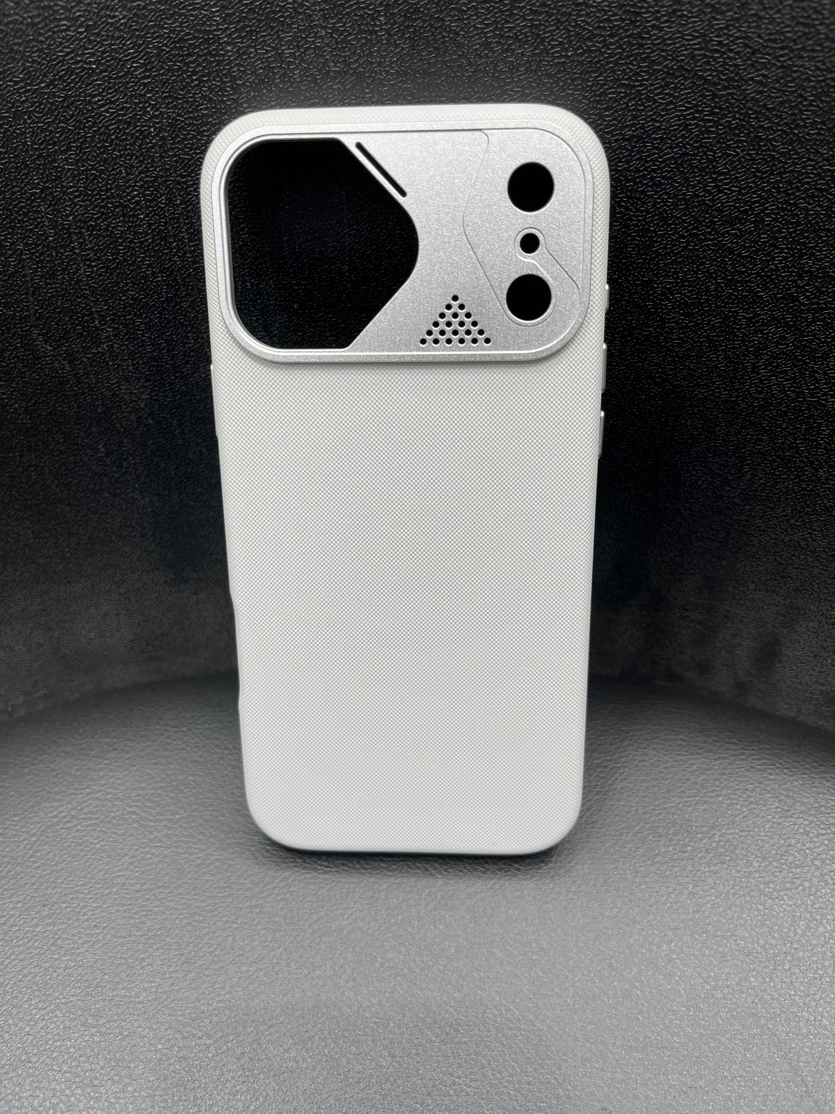 iPhone 17 Pro Leather Case with Metal Camera Ring