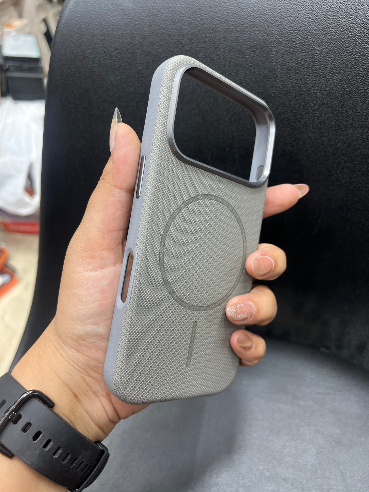 I phone Leather finish luxury cover case