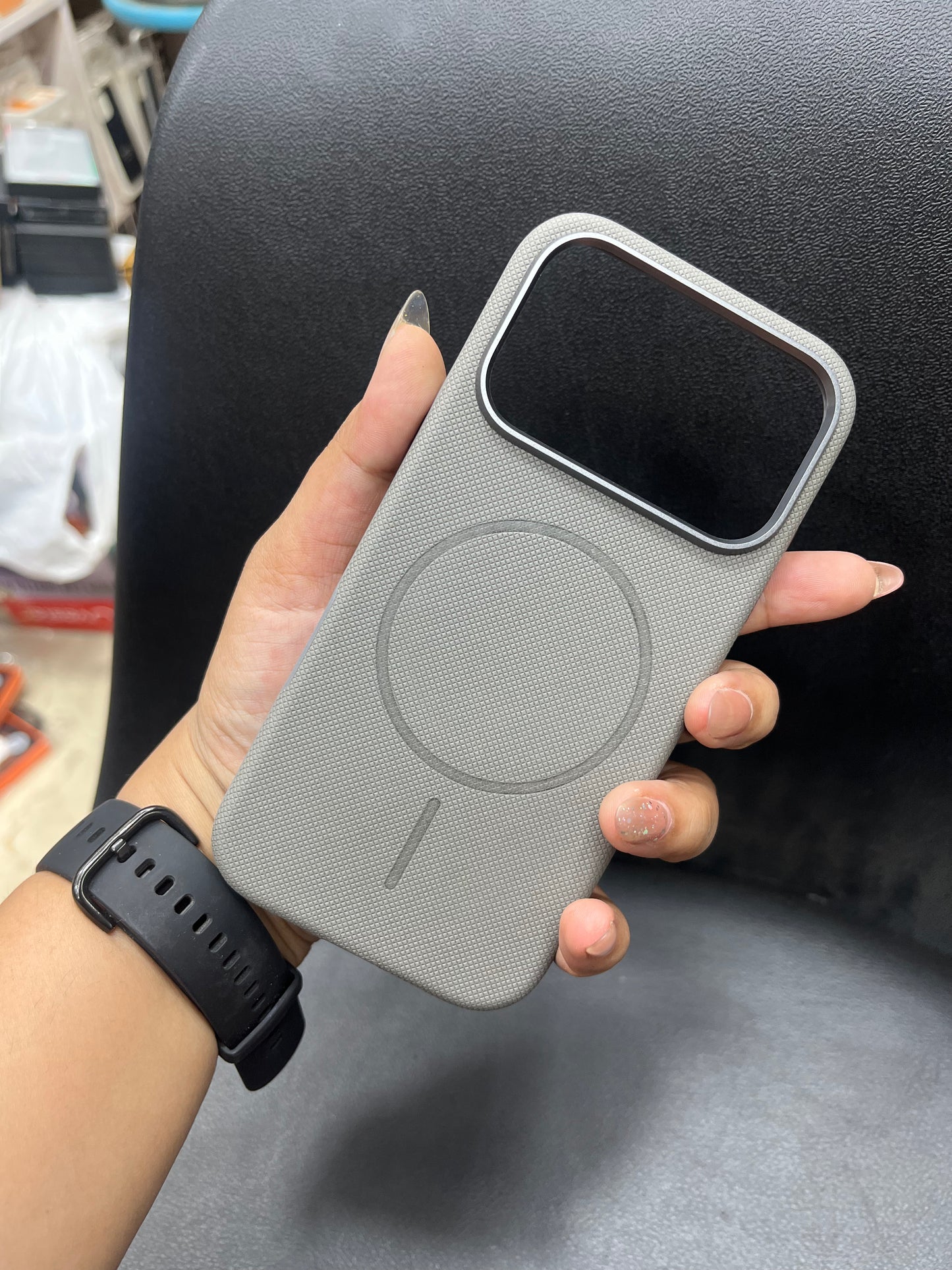 I phone Leather finish luxury cover case