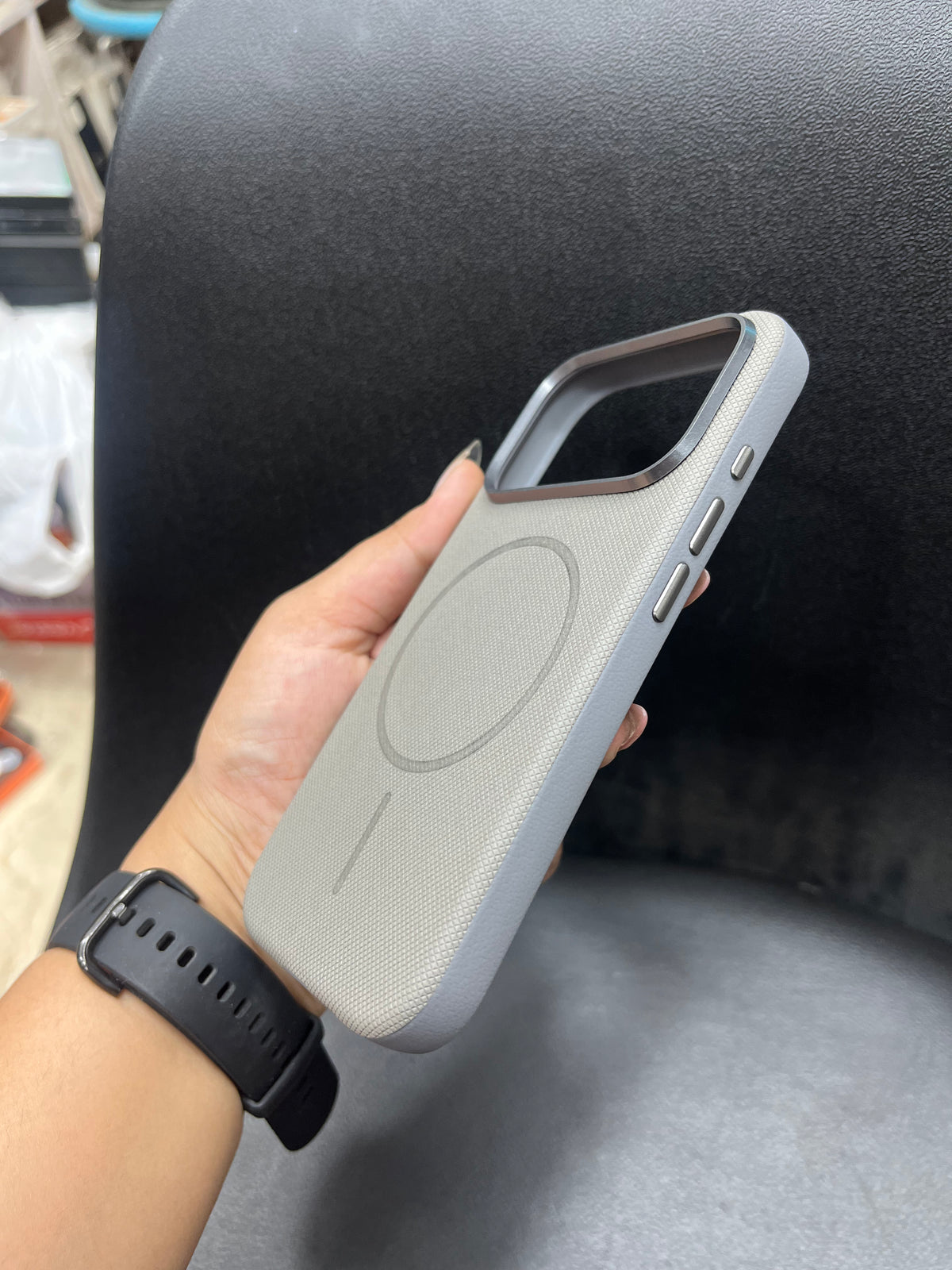 I phone Leather finish luxury cover case