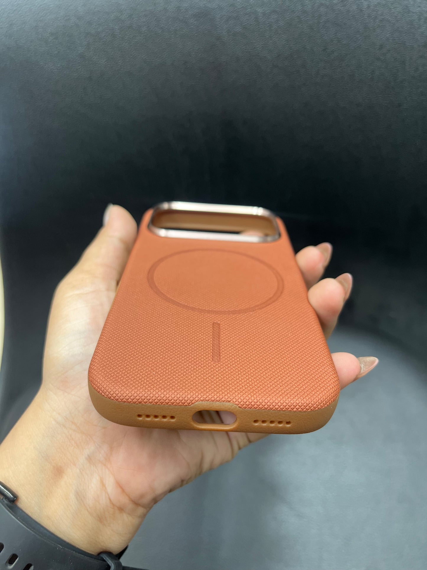 I phone Leather finish luxury cover case