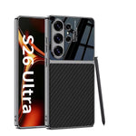 Luxury Leather & Glossy PC Protective Case for S26 Ultra