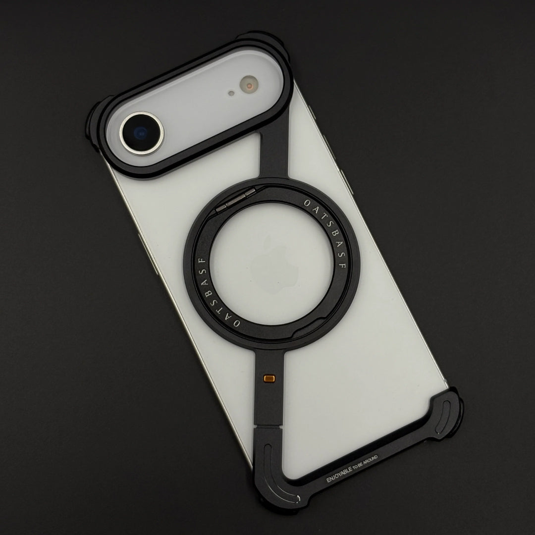 iPhone 17 Air Z Bracket MagSafe Case with 360° Ring - Black