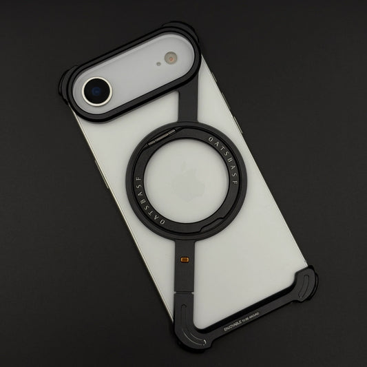 iPhone 17 Air Z Bracket MagSafe Case with 360° Ring - Black