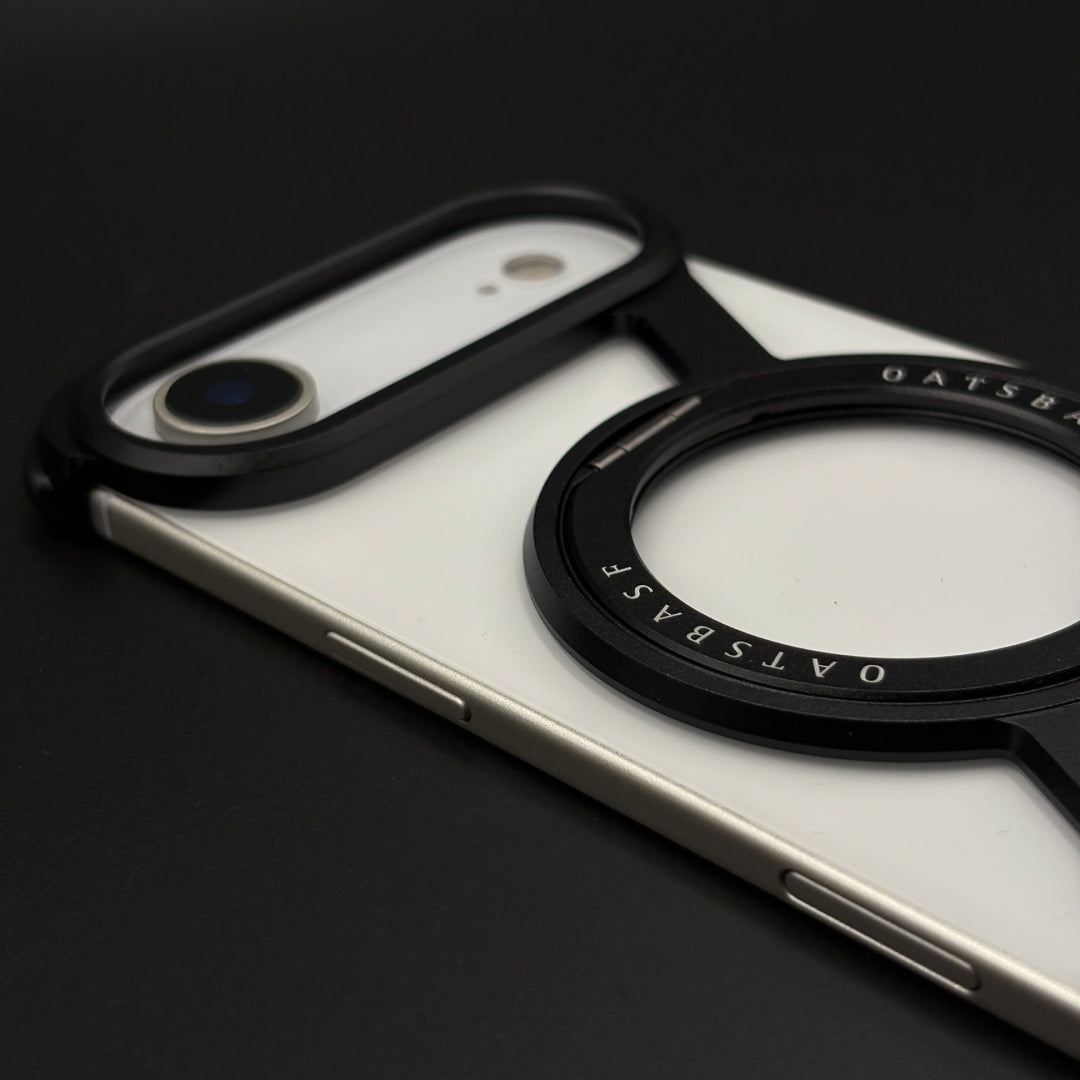 iPhone 17 Air Z Bracket MagSafe Case with 360° Ring - Black