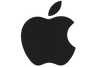 Black Apple logo on a white background