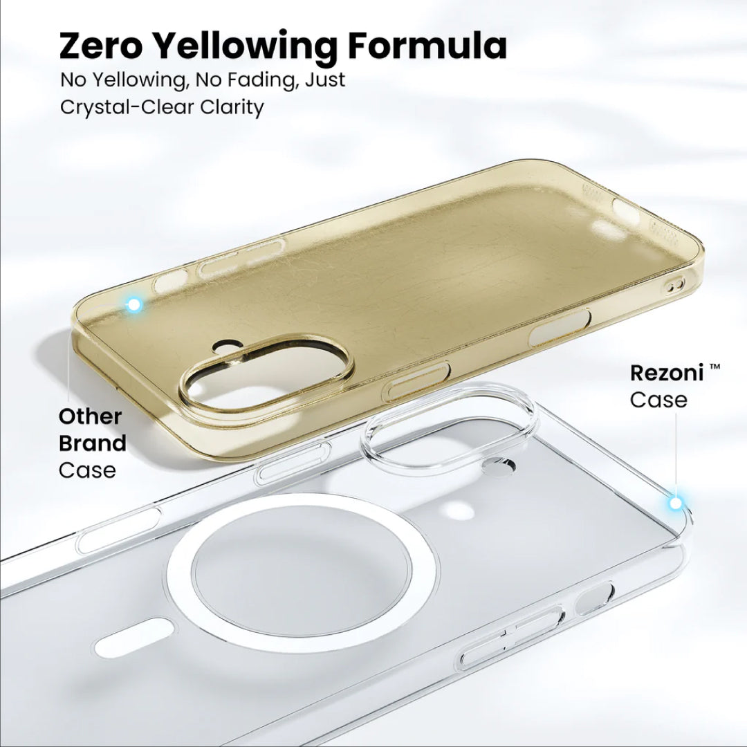 iPhone 17 Clear Anti Yellow Case with MagSafe