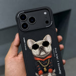 iPhone 17 Pro Max Nimmy Friends 3D French Bulldog MagSafe Case - Black