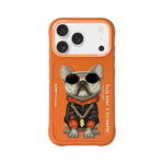 iPhone 17 Pro Max Nimmy Friends 3D French Bulldog MagSafe Case - Orange