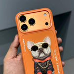 iPhone 17 Pro Max Nimmy Friends 3D French Bulldog MagSafe Case - Orange