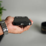 iPhone 17 Pro Max Premium Metallic AeroFlex Leather MagSafe Case - Black