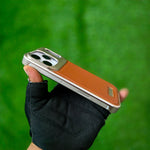 iPhone 17 Pro Max Premium Metallic AeroFlex Leather MagSafe Case - Brown