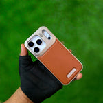 iPhone 17 Pro Max Premium Metallic AeroFlex Leather MagSafe Case - Brown