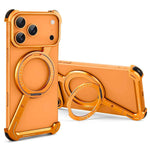 iPhone 17 Pro Max Z Metal MagSafe Case with 360° Ring Holder - Orange