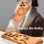 iPhone 17 Pro Max Z Metal MagSafe Case with 360° Ring Holder - Orange
