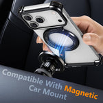 iPhone 17 Pro Z Metal MagSafe Case with 360° Ring Holder - Black