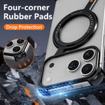 iPhone 17 Pro Z Metal MagSafe Case with 360° Ring Holder - Black