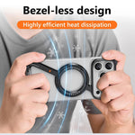 iPhone 17 Pro Z Metal MagSafe Case with 360° Ring Holder - Black